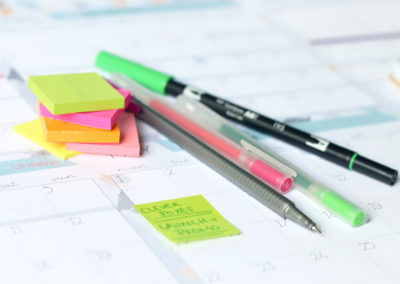 Use pens, markers, post-its and stickers on your printed planner