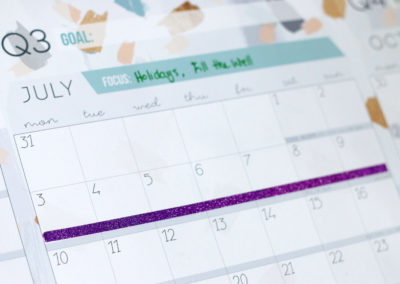 Block out holidays and important dates so you know when they're coming up