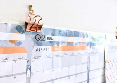 2019 Wall Planner Calendar for Makers