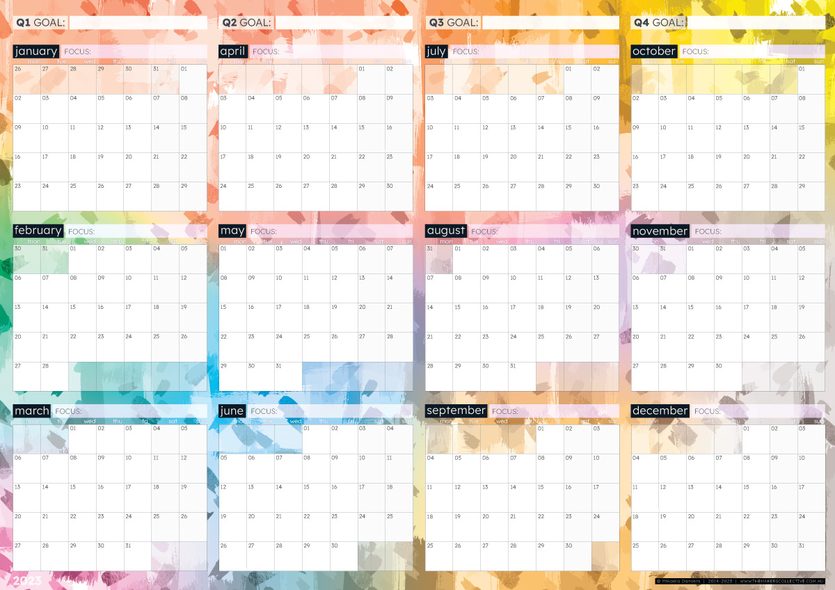 pink wall planner